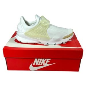 Nike Sock Dart KJCRD White/White-White-Black Size 10 NIB